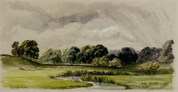 地味なシーン Painting - アインズフォードの風景 ブレット・ジョン